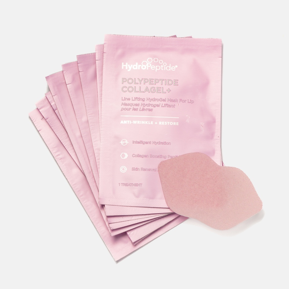 Liftingová hydrogelová maska na pery<br>HydroPeptide PolyPeptide Collagel+ Lip Mask 