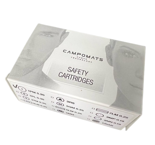 CAMPOMATS SAFETY CARTRIDGE Micropigmentation 1PM 0,20mm 1 Box/ 5 pcs.