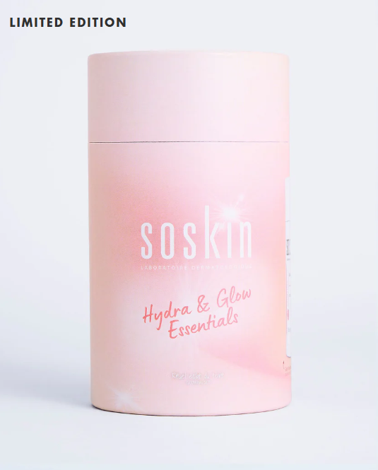 Soskin Hydra Glow Essentials Pink 1Box/3pcs<br>Sada Soskin Rituál rozžiarenia pleti