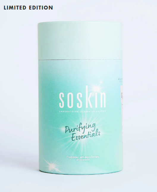 Soskin Purifying Essentials Green 1Box/3pcs<br>Čistiaca sada Soskin na odstránenie nedokonalostí pleti